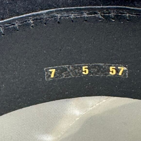 Borsalino Linea Augusta Italy Black Fur Felt Fedora Hat 57 7 1/8 Worth & Worth - Picture 12 of 16